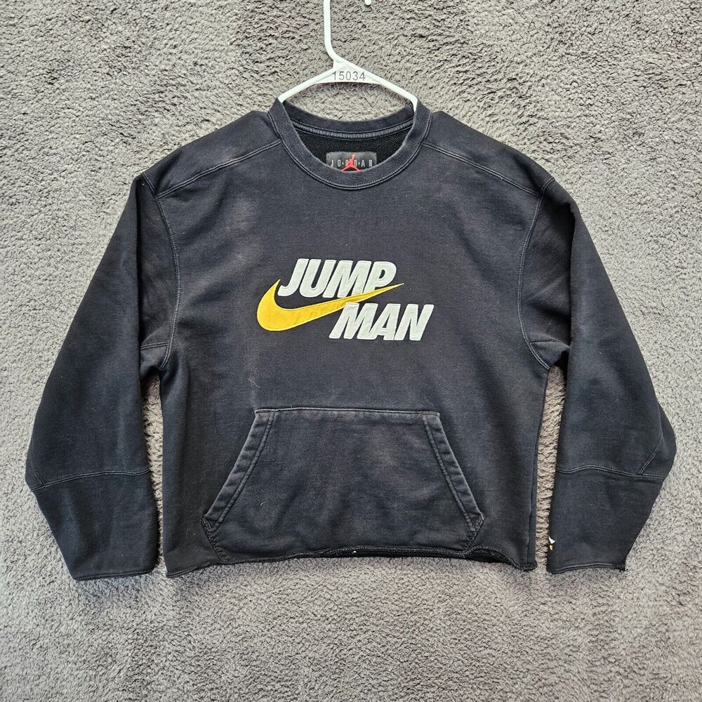 Nike Air Jordan Jumpman Sweatshirt Mens Medium Black Crewneck Pullover